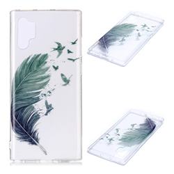 Bird Feathers Super Clear Soft TPU Back Cover for Samsung Galaxy Note 10+ (6.75 inch) / Note10 Plus