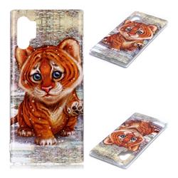 Cute Tiger Baby Soft TPU Cell Phone Back Cover for Samsung Galaxy Note 10+ (6.75 inch) / Note10 Plus