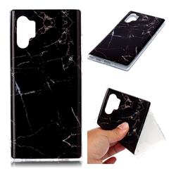 Black Soft TPU Marble Pattern Case for Samsung Galaxy Note 10+ (6.75 inch) / Note10 Plus