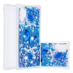 Flower Butterfly Dynamic Liquid Glitter Sand Quicksand Star TPU Case for Samsung Galaxy Note 10+ (6.75 inch) / Note10 Plus
