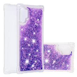 Dynamic Liquid Glitter Sand Quicksand Star TPU Case for Samsung Galaxy Note 10+ (6.75 inch) / Note10 Plus - Purple