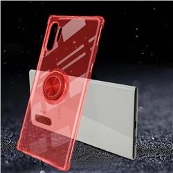 Anti-fall Invisible Press Bounce Ring Holder Phone Cover for Samsung Galaxy Note 10+ (6.75 inch) / Note10 Plus - Noble Red