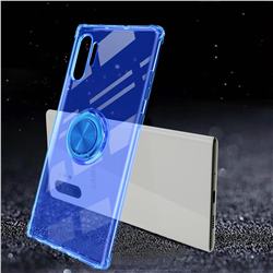 Anti-fall Invisible Press Bounce Ring Holder Phone Cover for Samsung Galaxy Note 10+ (6.75 inch) / Note10 Plus - Sapphire Blue