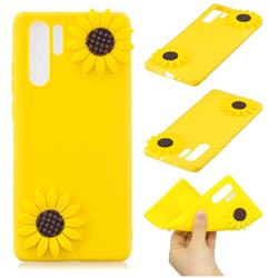 Yellow Sunflower Soft 3D Silicone Case for Samsung Galaxy Note 10+ (6.75 inch) / Note10 Plus