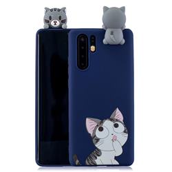 Big Face Cat Soft 3D Climbing Doll Soft Case for Samsung Galaxy Note 10+ (6.75 inch) / Note10 Plus
