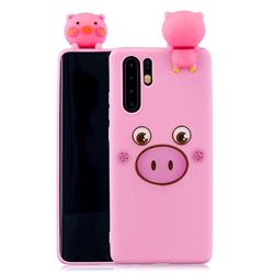 Small Pink Pig Soft 3D Climbing Doll Soft Case for Samsung Galaxy Note 10+ (6.75 inch) / Note10 Plus