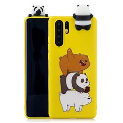 Striped Bear Soft 3D Climbing Doll Soft Case for Samsung Galaxy Note 10+ (6.75 inch) / Note10 Plus
