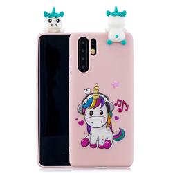 Music Unicorn Soft 3D Climbing Doll Soft Case for Samsung Galaxy Note 10+ (6.75 inch) / Note10 Plus