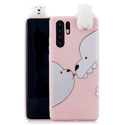 Big White Bear Soft 3D Climbing Doll Soft Case for Samsung Galaxy Note 10+ (6.75 inch) / Note10 Plus