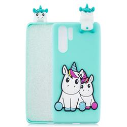 Couple Unicorn Soft 3D Climbing Doll Soft Case for Samsung Galaxy Note 10+ (6.75 inch) / Note10 Plus