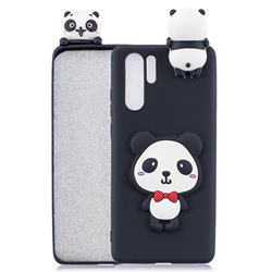 Blue Bow Panda Soft 3D Climbing Doll Soft Case for Samsung Galaxy Note 10+ (6.75 inch) / Note10 Plus