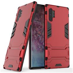 Armor Premium Tactical Grip Kickstand Shockproof Dual Layer Rugged Hard Cover for Samsung Galaxy Note 10 Pro (6.75 inch) / Note 10+ - Wine Red