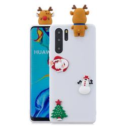 White Elk Christmas Xmax Soft 3D Silicone Case for Samsung Galaxy Note 10 Pro (6.75 inch) / Note 10+