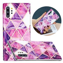 Purple Dream Triangle Painted Marble Electroplating Protective Case for Samsung Galaxy Note 10 Pro (6.75 inch) / Note 10+
