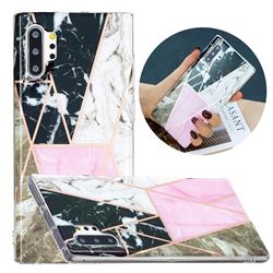 Pink and Black Painted Marble Electroplating Protective Case for Samsung Galaxy Note 10 Pro (6.75 inch) / Note 10+