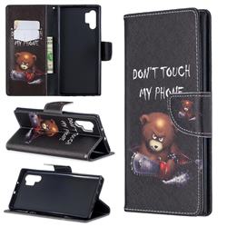 Chainsaw Bear Leather Wallet Case for Samsung Galaxy Note 10+ (6.75 inch) / Note10 Plus