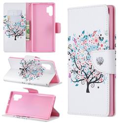 Colorful Tree Leather Wallet Case for Samsung Galaxy Note 10+ (6.75 inch) / Note10 Plus