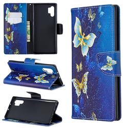 Golden Butterflies Leather Wallet Case for Samsung Galaxy Note 10+ (6.75 inch) / Note10 Plus