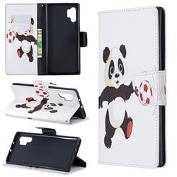 Football Panda Leather Wallet Case for Samsung Galaxy Note 10+ (6.75 inch) / Note10 Plus
