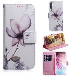 Magnolia Flower PU Leather Wallet Case for Samsung Galaxy Note 10+ (6.75 inch) / Note10 Plus