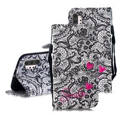Lace Flower 3D Painted Leather Wallet Phone Case for Samsung Galaxy Note 10+ (6.75 inch) / Note10 Plus