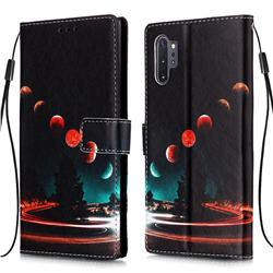 Wandering Earth Matte Leather Wallet Phone Case for Samsung Galaxy Note 10+ (6.75 inch) / Note10 Plus