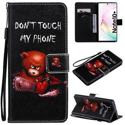 Angry Bear PU Leather Wallet Case for Samsung Galaxy Note 10+ (6.75 inch) / Note10 Plus