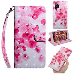 Peach Blossom 3D Painted Leather Wallet Case for Samsung Galaxy Note 10+ (6.75 inch) / Note10 Plus