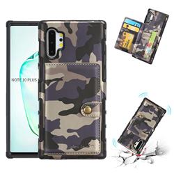 Camouflage Multi-function Leather Phone Case for Samsung Galaxy Note 10 Pro (6.75 inch) / Note 10+ - Gray