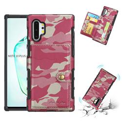 Camouflage Multi-function Leather Phone Case for Samsung Galaxy Note 10 Pro (6.75 inch) / Note 10+ - Rose