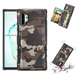 Camouflage Multi-function Leather Phone Case for Samsung Galaxy Note 10 Pro (6.75 inch) / Note 10+ - Coffee