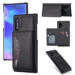 Luxury Magnetic Double Buckle Leather Phone Case for Samsung Galaxy Note 10 Pro (6.75 inch) / Note 10+ - Black