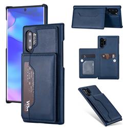 Luxury Magnetic Double Buckle Leather Phone Case for Samsung Galaxy Note 10 Pro (6.75 inch) / Note 10+ - Blue