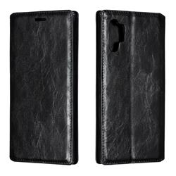 Retro Slim Magnetic Crazy Horse PU Leather Wallet Case for Samsung Galaxy Note 10 Pro (6.75 inch) / Note 10+ - Black
