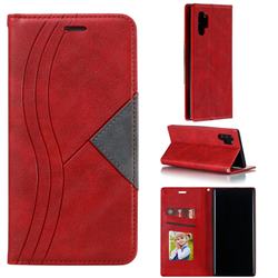 Retro S Streak Magnetic Leather Wallet Phone Case for Samsung Galaxy Note 10 Pro (6.75 inch) / Note 10+ - Red
