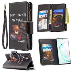 Chainsaw Bear Binfen Color BF03 Retro Zipper Leather Wallet Phone Case for Samsung Galaxy Note 10 Pro (6.75 inch) / Note 10+