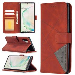 Binfen Color BF05 Prismatic Slim Wallet Flip Cover for Samsung Galaxy Note 10 Pro (6.75 inch) / Note 10+ - Brown