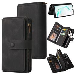 Luxury Multi-functional Zipper Wallet Leather Phone Case Cover for Samsung Galaxy Note 10 Pro (6.75 inch) / Note 10+ - Black
