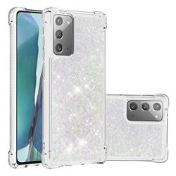 Dynamic Liquid Glitter Sand Quicksand Star TPU Case for Samsung Galaxy Note 20 - Pink