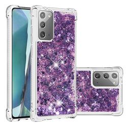 Dynamic Liquid Glitter Sand Quicksand Star TPU Case for Samsung Galaxy Note 20 - Purple