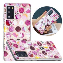 Round Puzzle Painted Marble Electroplating Protective Case for Samsung Galaxy Note 20