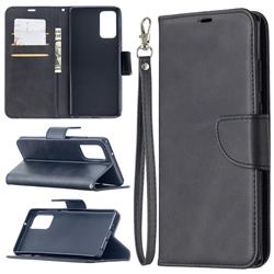 Classic Sheepskin PU Leather Phone Wallet Case for Samsung Galaxy Note 20 - Black