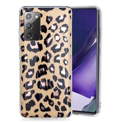 Leopard Galvanized Rose Gold Marble Phone Back Cover for Samsung Galaxy Note 20