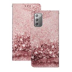 Glittering Rose Gold PU Leather Wallet Case for Samsung Galaxy Note 20
