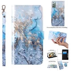 Milky Way Marble 3D Painted Leather Wallet Case for Samsung Galaxy Note 20