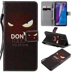 Angry Eyes PU Leather Wallet Case for Samsung Galaxy Note 20
