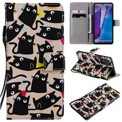Cute Kitten Cat PU Leather Wallet Case for Samsung Galaxy Note 20
