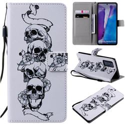 Skull Head PU Leather Wallet Case for Samsung Galaxy Note 20