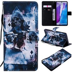 Skull Magician PU Leather Wallet Case for Samsung Galaxy Note 20