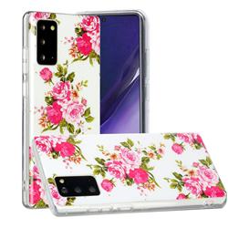 Peony Noctilucent Soft TPU Back Cover for Samsung Galaxy Note 20